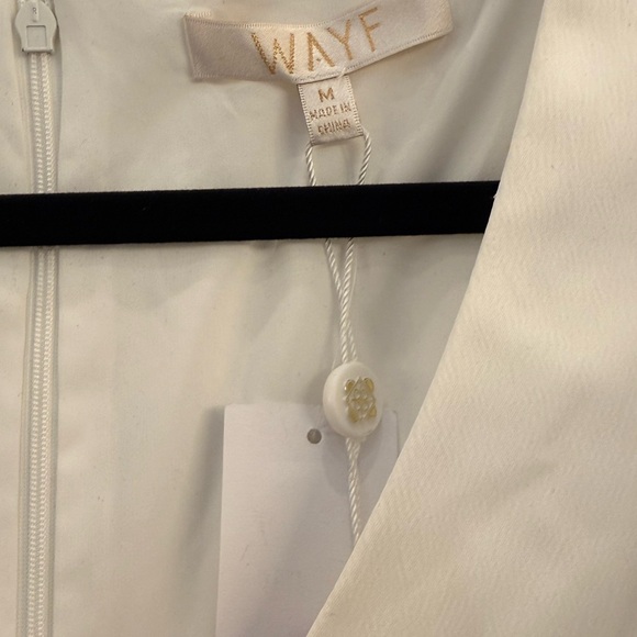 Wayf White Mini Dress with Black Bow - Picture 3 of 5